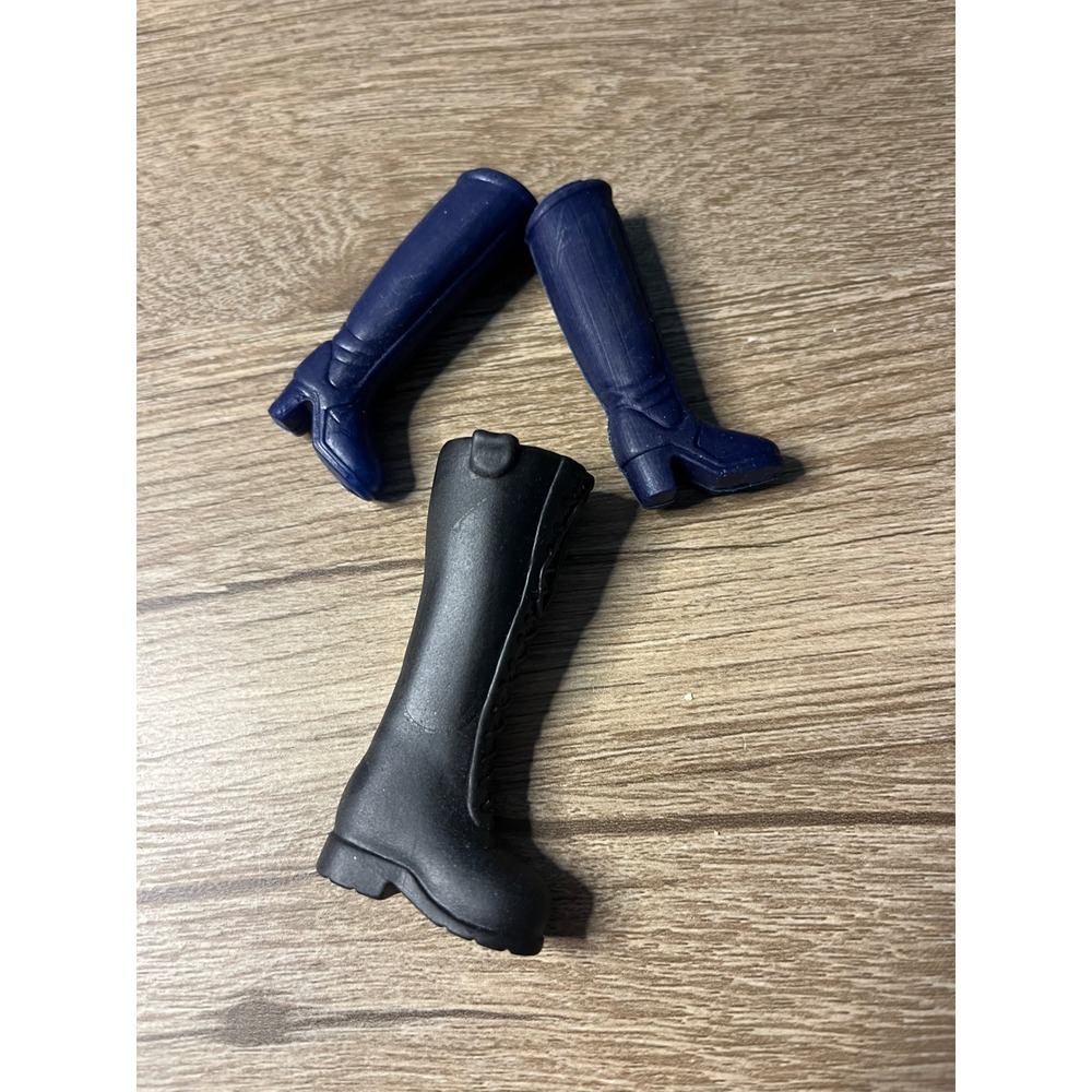 Barbie Riding Boot Style Black Blue Set 2 Pairs Fashion Accessory